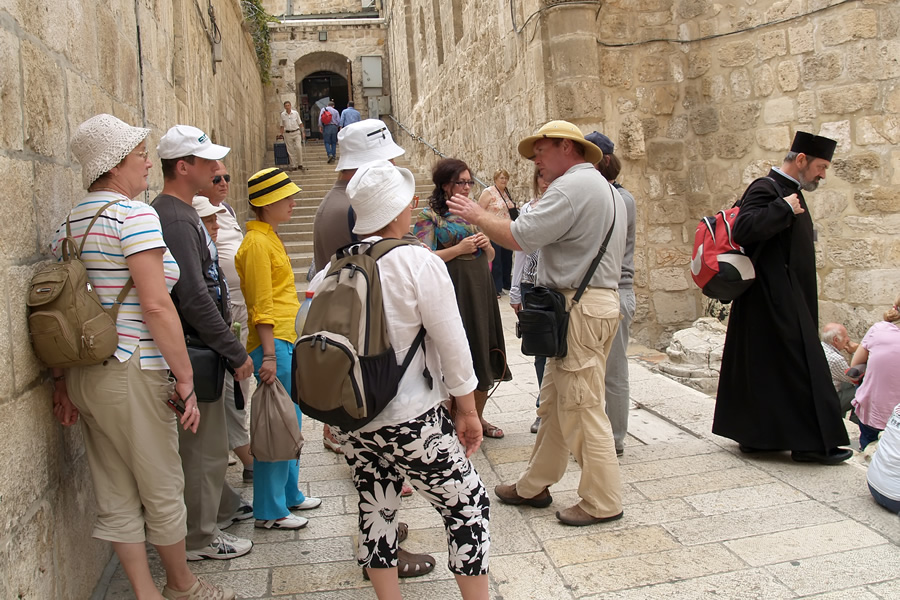 Touristen in Jerusalem